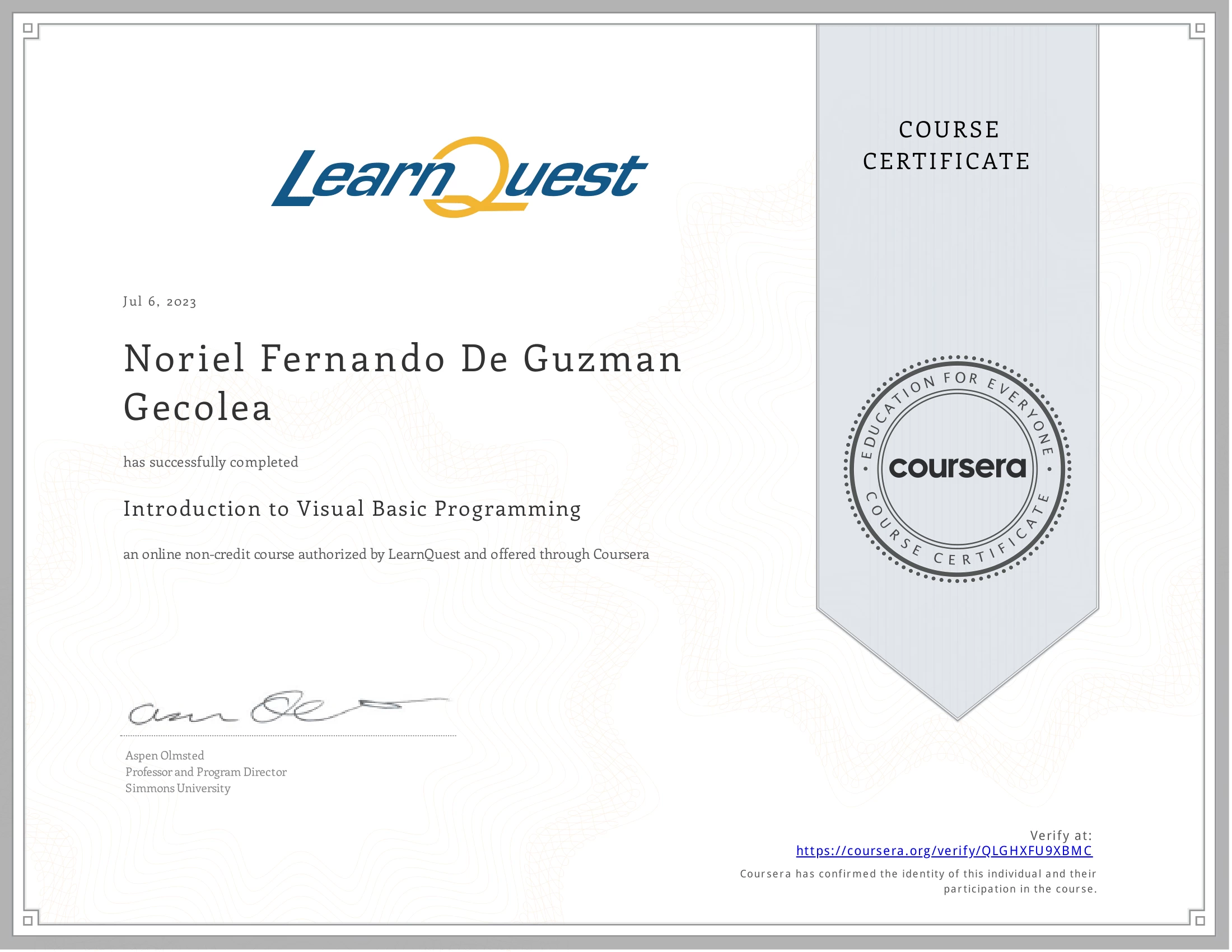 Introduction to Visual Basic Programming
